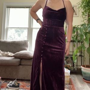 Purple Billie revelry velvet dress